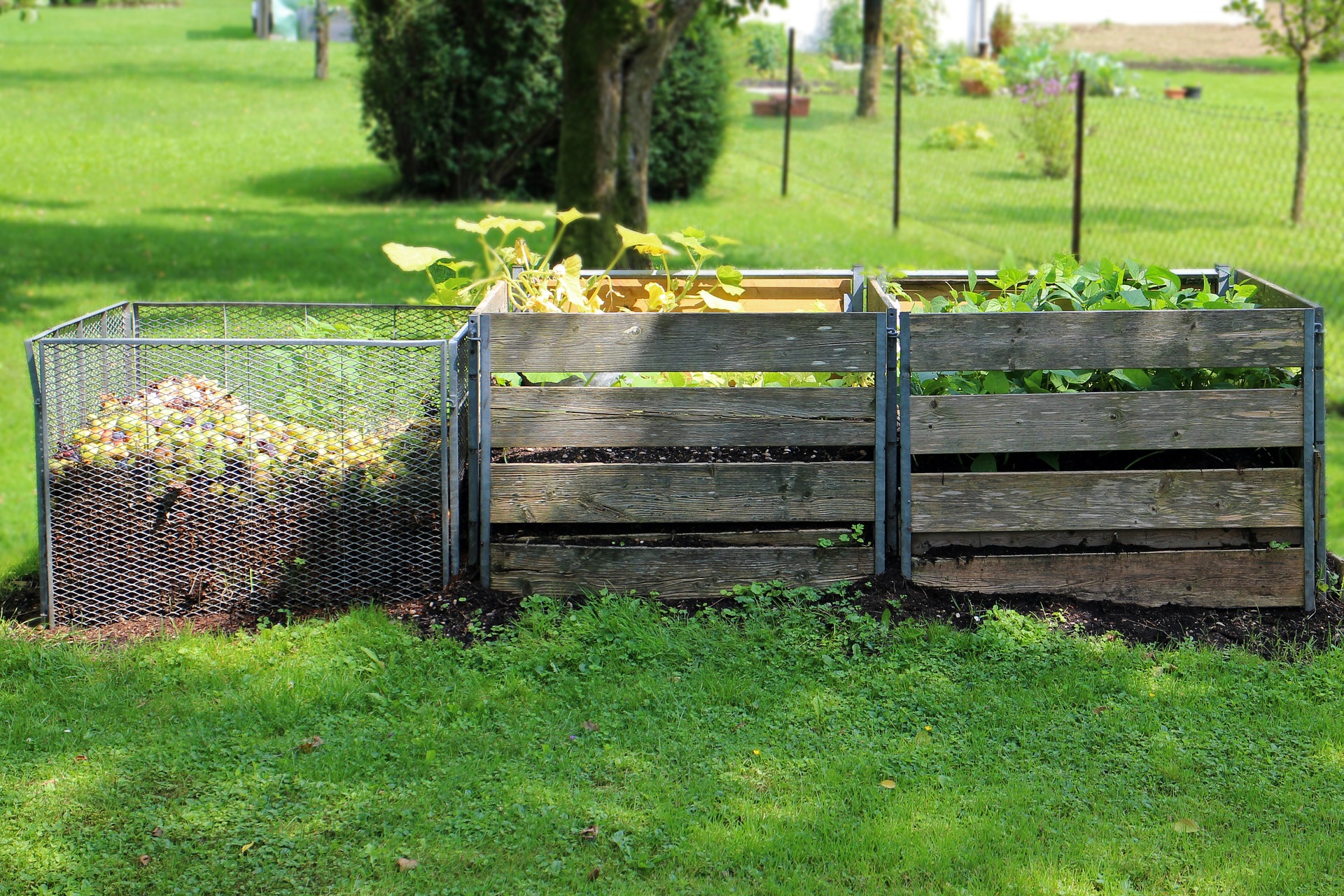 Profesionálové používají hned 3 kompostéry vedle sebe.